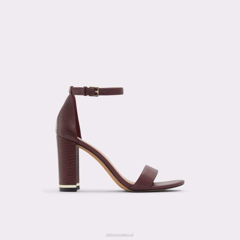 Aldo footwear sale VD8R9545 Aldo frilajan sandale à talons hauts talon bloc bordo mode