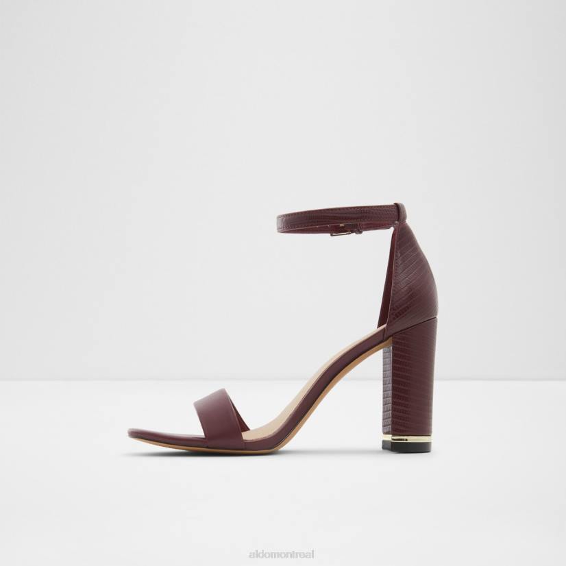 Aldo footwear sale VD8R9545 Aldo frilajan sandale à talons hauts talon bloc bordo mode