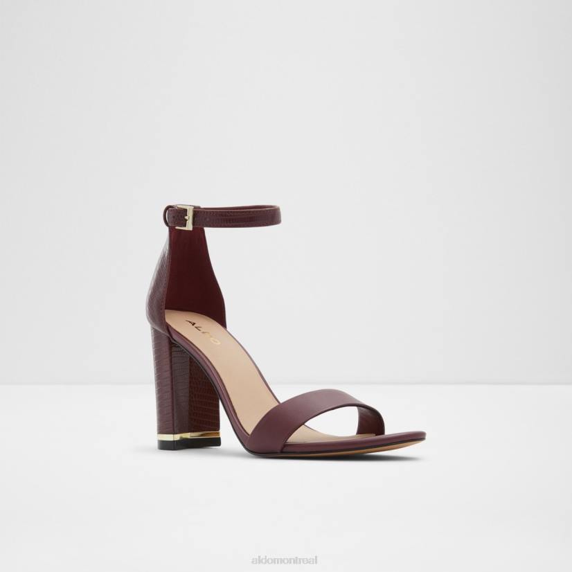 Aldo footwear sale VD8R9545 Aldo frilajan sandale à talons hauts talon bloc bordo mode