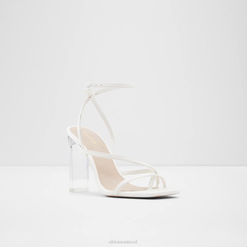 Aldo footwear sale VD8R9550 Aldo sandale à talons et à lanières hainiel, mode blanche, semelle coupe