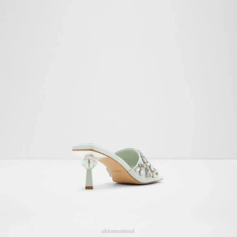 Aldo france VD8R5006 Aldo sandale à talon à enfiler pour femme berna vert clair à la mode