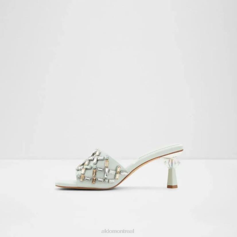 Aldo france VD8R5006 Aldo sandale à talon à enfiler pour femme berna vert clair à la mode