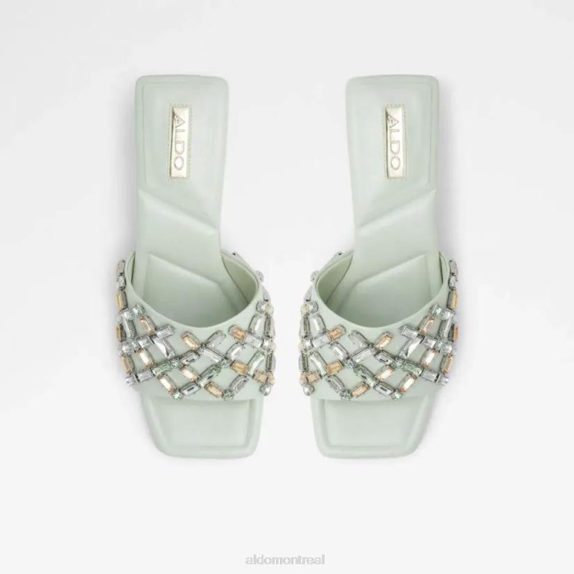 Aldo france VD8R5006 Aldo sandale à talon à enfiler pour femme berna vert clair à la mode