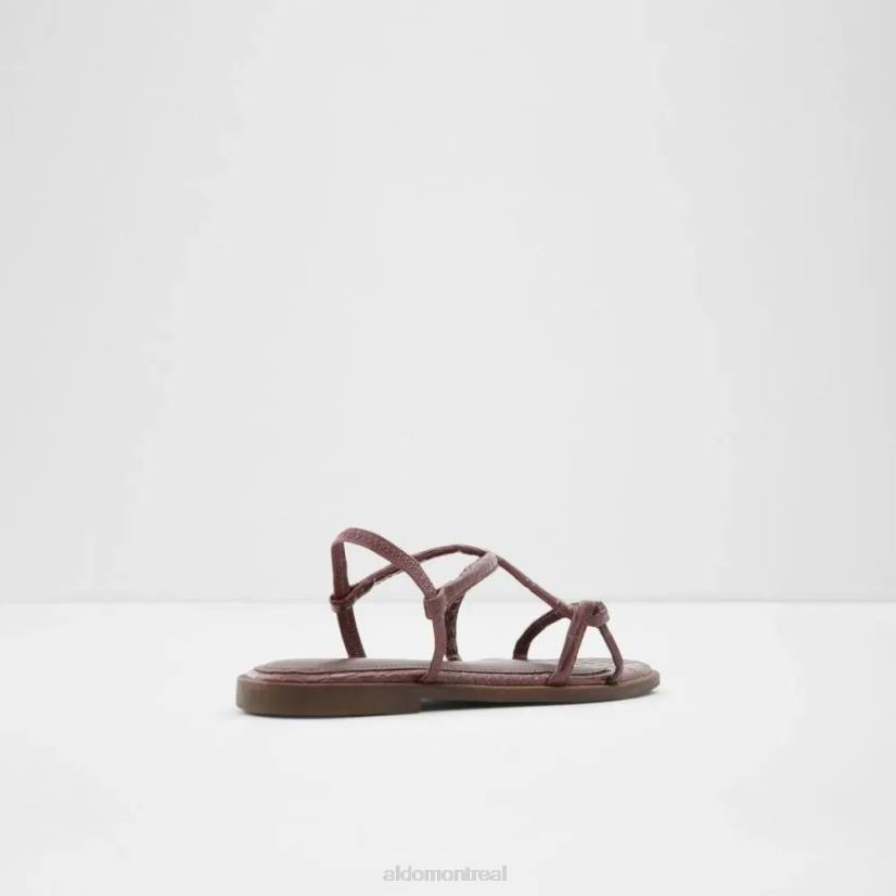 Aldo france VD8R5106 Aldo Toosieflex sandales pour femmes à bride arrière et bride plate mode marron foncé