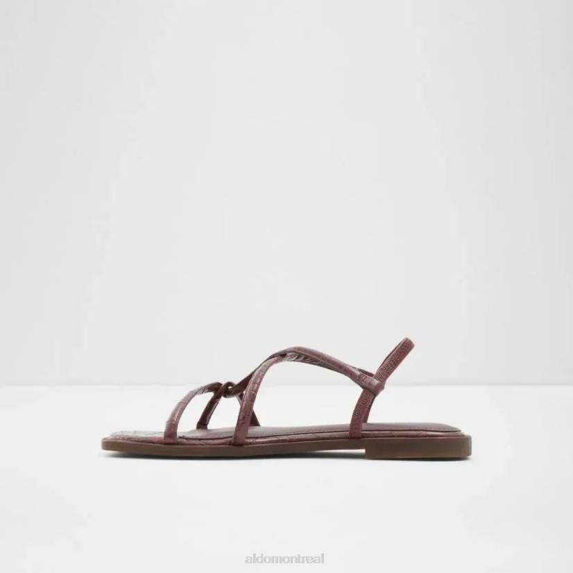Aldo france VD8R5106 Aldo Toosieflex sandales pour femmes à bride arrière et bride plate mode marron foncé