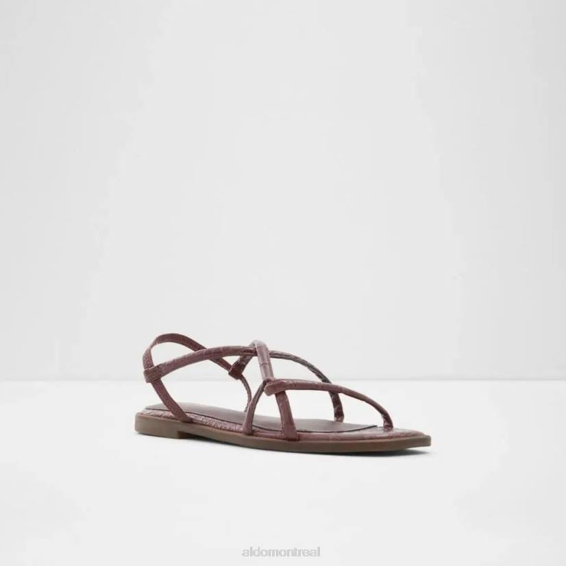 Aldo france VD8R5106 Aldo Toosieflex sandales pour femmes à bride arrière et bride plate mode marron foncé
