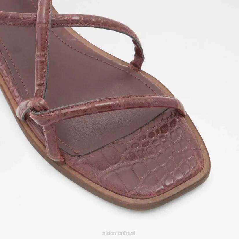 Aldo france VD8R5106 Aldo Toosieflex sandales pour femmes à bride arrière et bride plate mode marron foncé