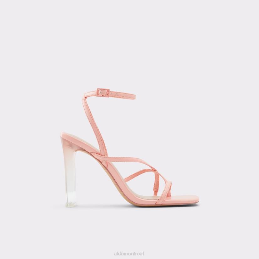 Aldo france VD8R9581 Aldo sandale à talons et à lanières hainiel orange clair, semelle coupe, mode