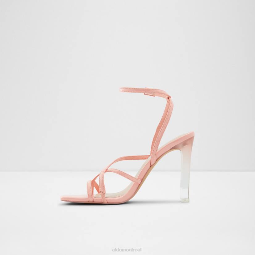 Aldo france VD8R9581 Aldo sandale à talons et à lanières hainiel orange clair, semelle coupe, mode