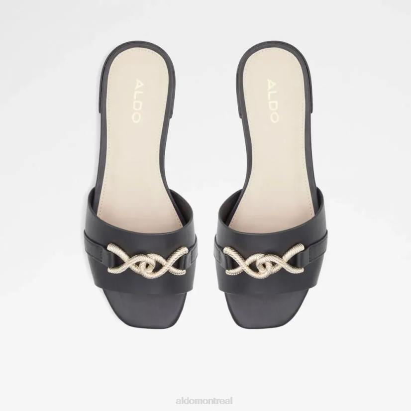 Aldo france chaussures homme VD8R5018 Aldo hayhar sandale plate pour femme noir mode
