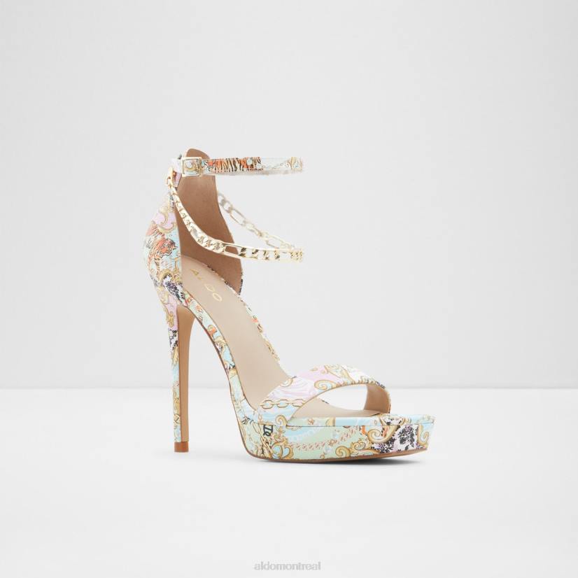 Aldo france chaussures homme VD8R7223 Aldo sandales à talons fashion scarlettchain pastel multi