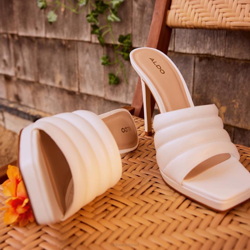 Aldo footwear VD8R3639 Aldo Mule à talons Gennia blanche, plateforme à talons aiguilles
