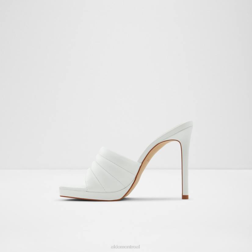 Aldo footwear VD8R3639 Aldo Mule à talons Gennia blanche, plateforme à talons aiguilles
