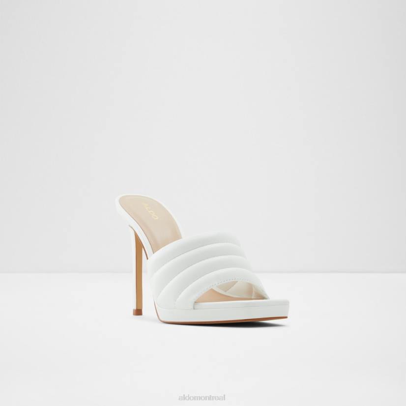Aldo footwear VD8R3639 Aldo Mule à talons Gennia blanche, plateforme à talons aiguilles