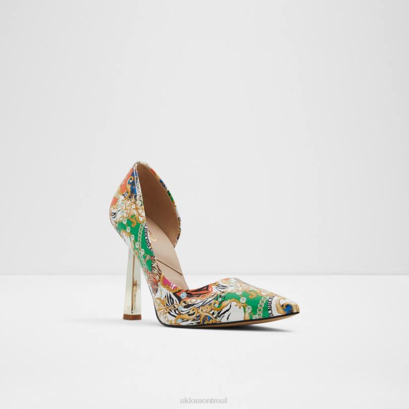 Aldo footwear VD8R9849 Aldo Tresora chaussure à talons hauts talon aiguille mode brillant multi synthétique brevet