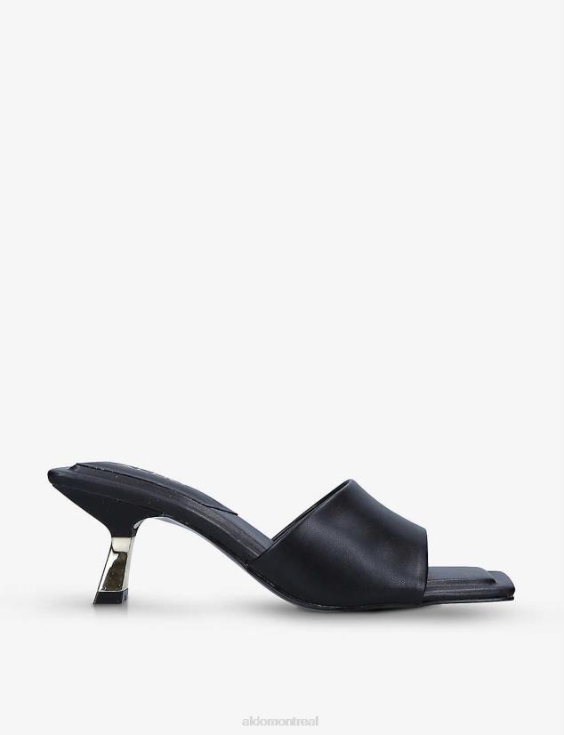 Aldo footwear sale VD8R11810 Aldo mules noires en similicuir à bout carré et à talon chaton cassilia