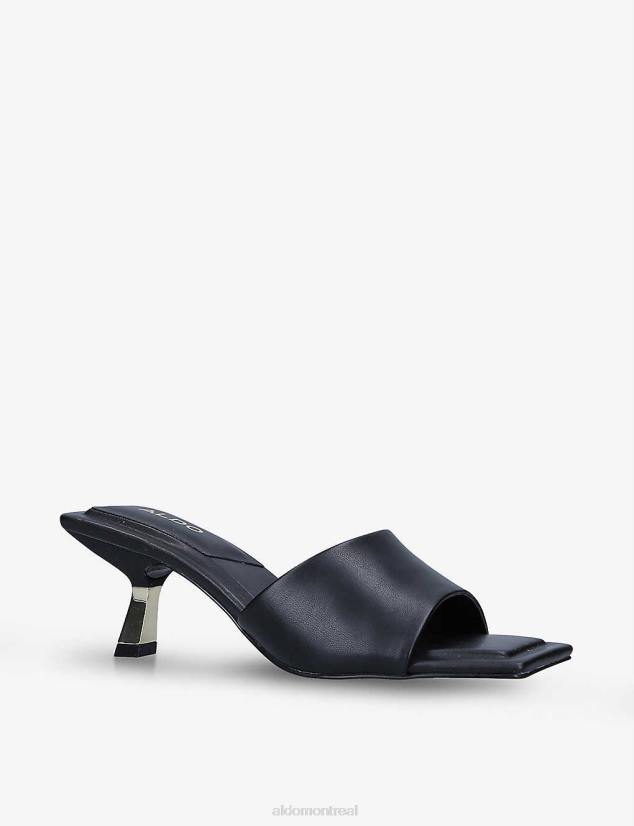 Aldo footwear sale VD8R11810 Aldo mules noires en similicuir à bout carré et à talon chaton cassilia
