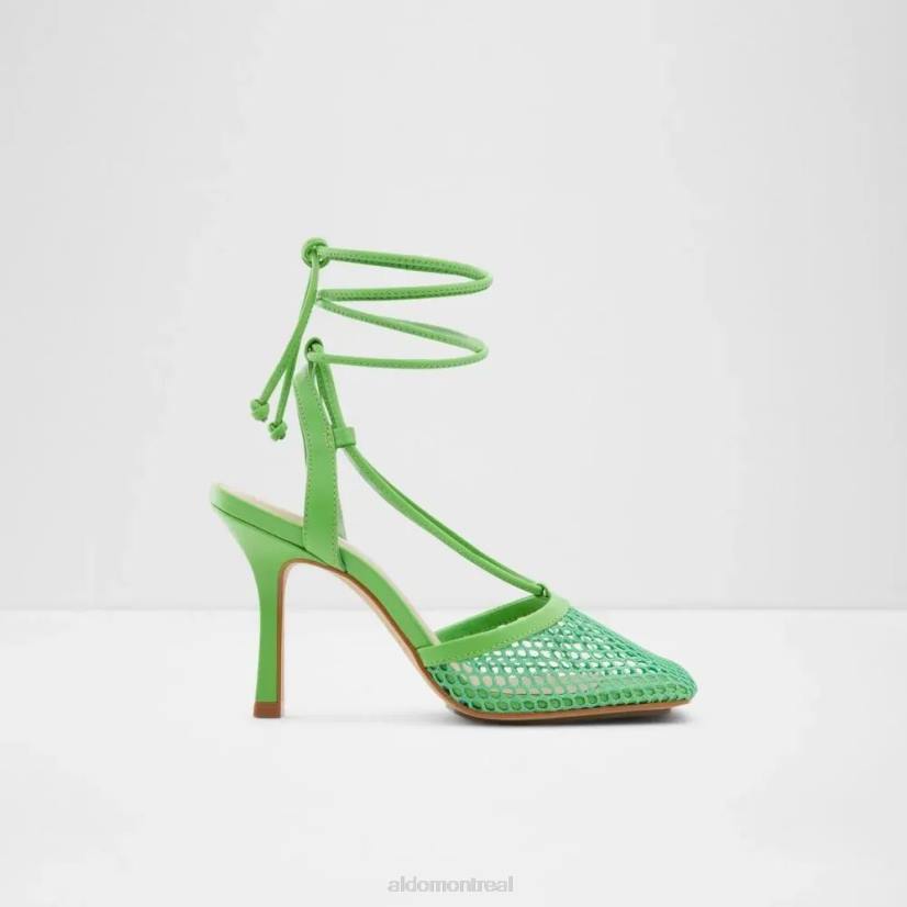 Aldo footwear sale VD8R5955 Aldo sandale à talons en maille ghillie à lanières pour femmes tropez de mode verte