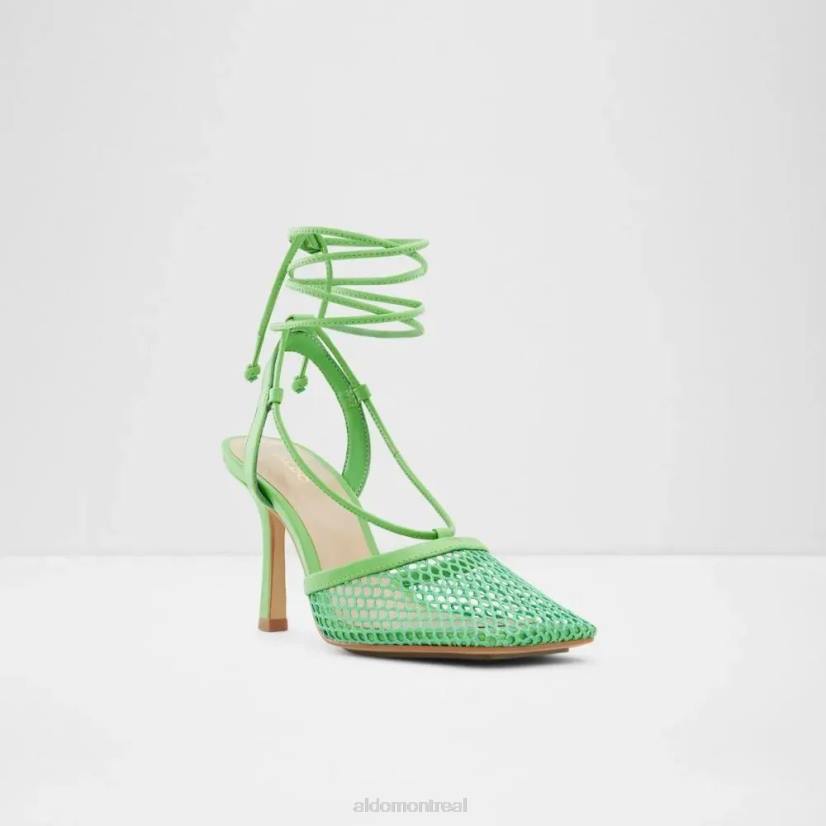 Aldo footwear sale VD8R5955 Aldo sandale à talons en maille ghillie à lanières pour femmes tropez de mode verte