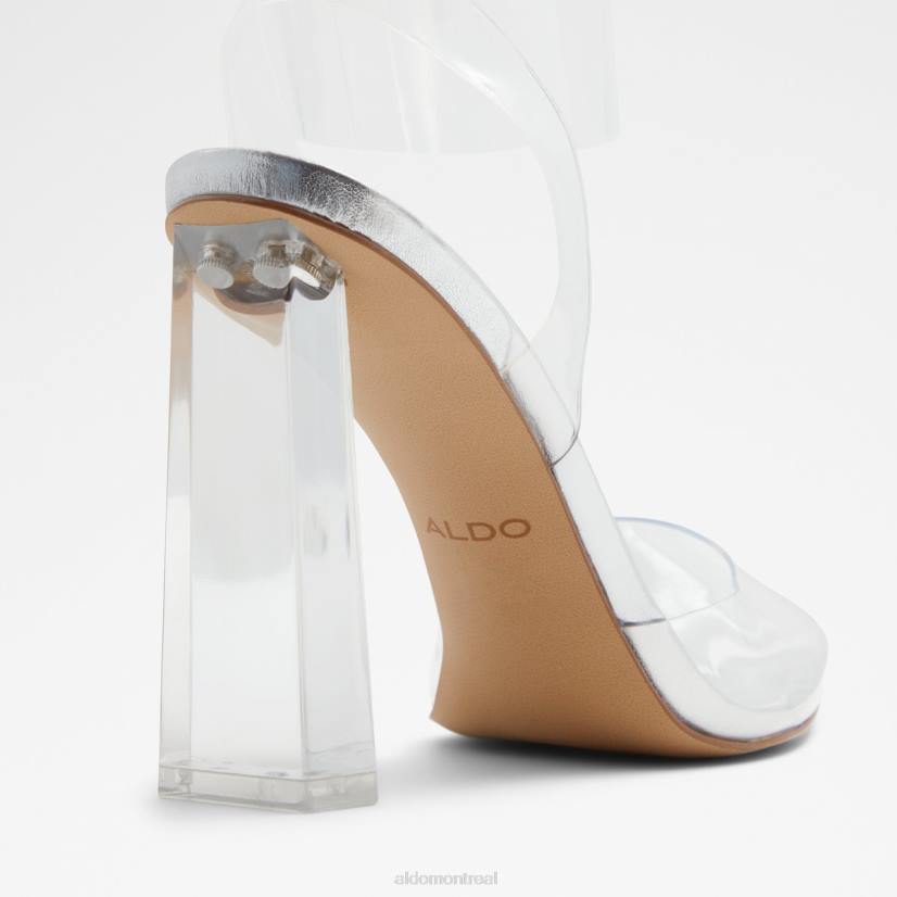 Aldo footwear sale VD8R9255 Aldo chaussure à talons à lanières tilah argentée à la mode