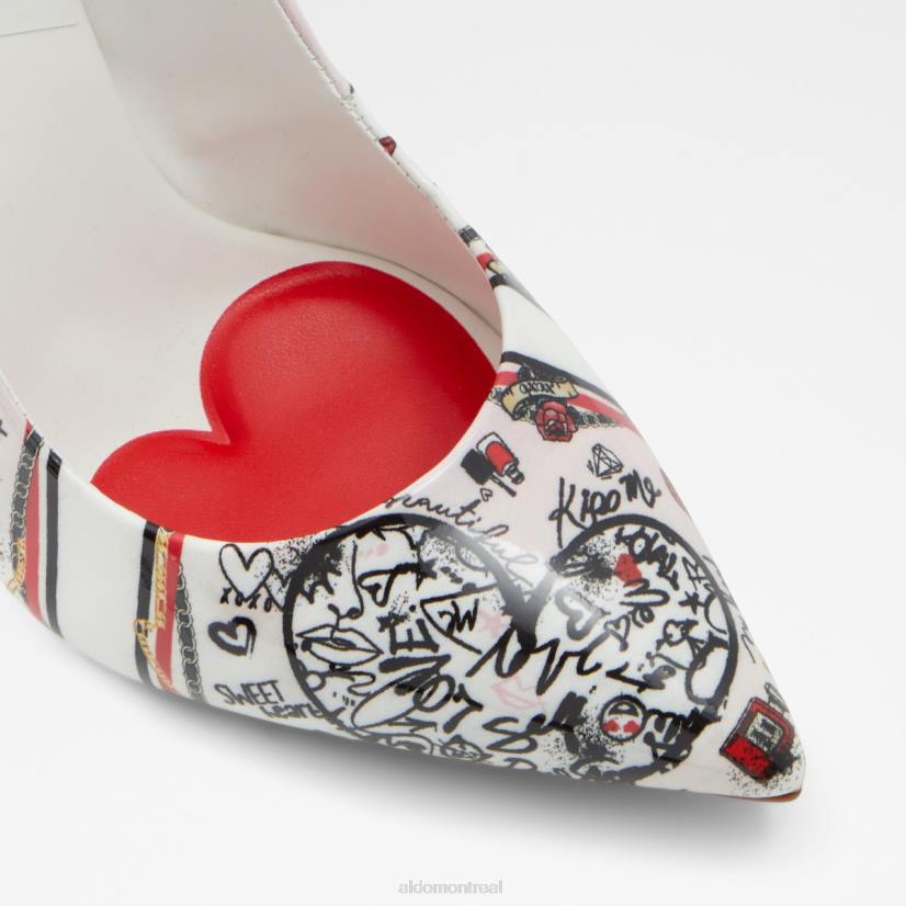 Aldo footwear sale VD8R9850 Aldo Stessy chaussure à talons hauts talon aiguille mode noir imprimé synthétique