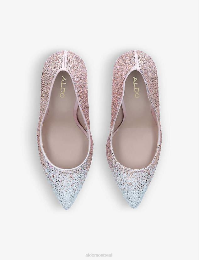 Aldo france chaussures homme VD8R11808 Aldo fashion stessy escarpins ornés de cristaux rose pâle