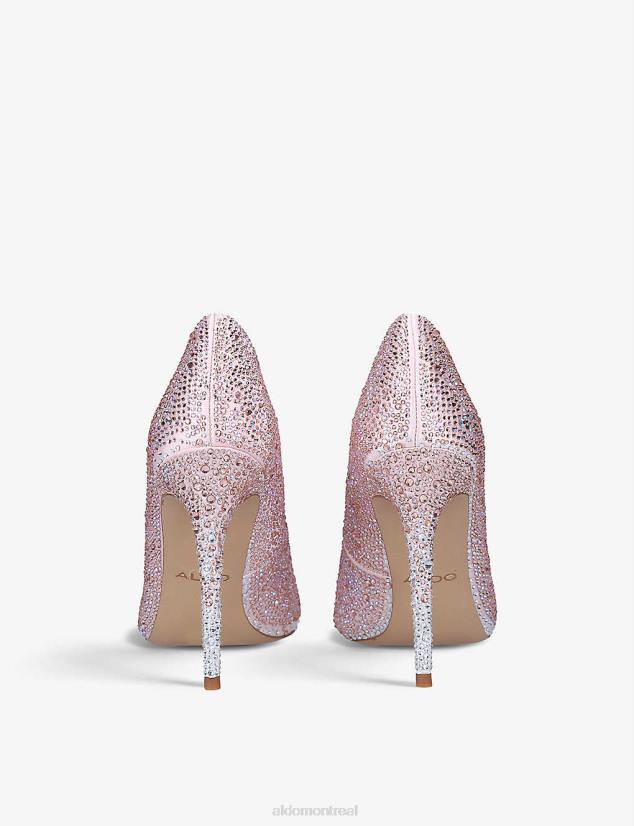 Aldo france chaussures homme VD8R11808 Aldo fashion stessy escarpins ornés de cristaux rose pâle