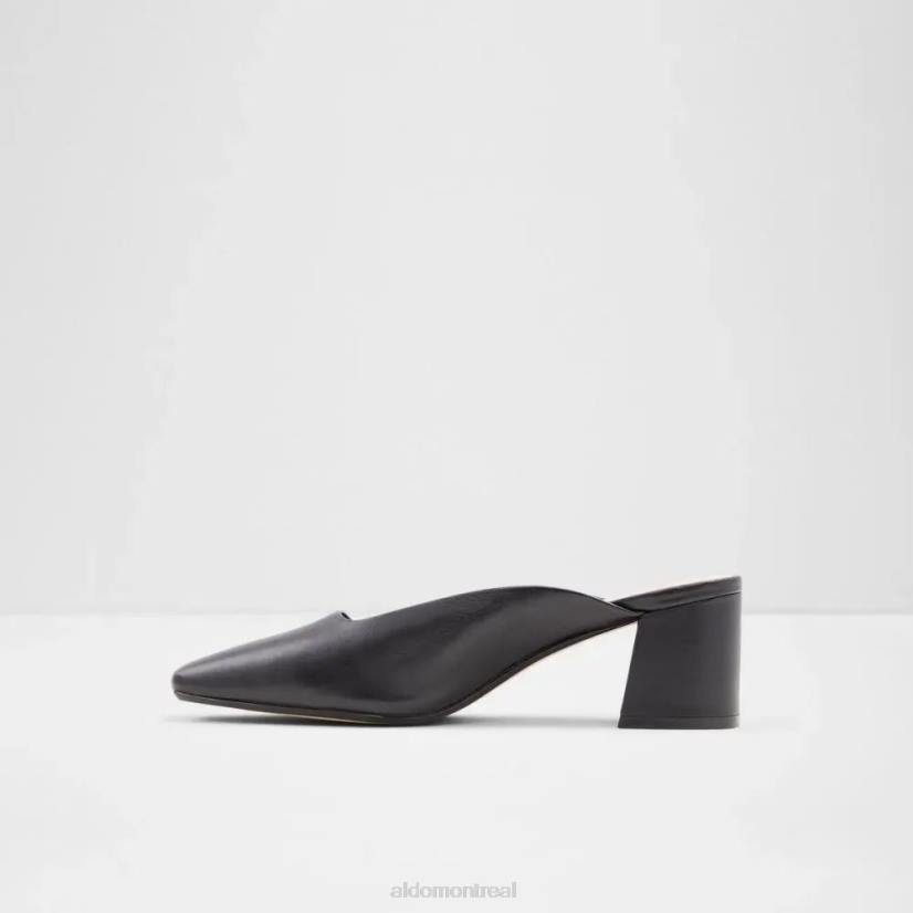 Aldo france chaussures homme VD8R5198 Aldo mule à talon bloc à bout carré pour femme Brerwen noire à la mode