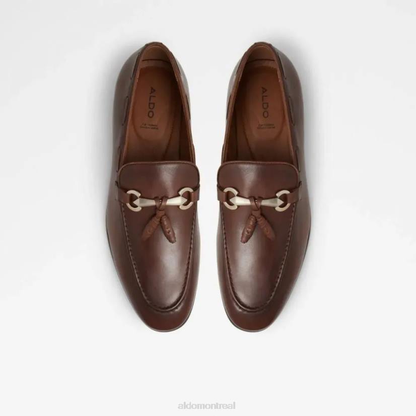 Aldo footwear sale VD8R6390 Aldo mocassins en cuir à enfiler pour hommes stokhid fashion marron moyen
