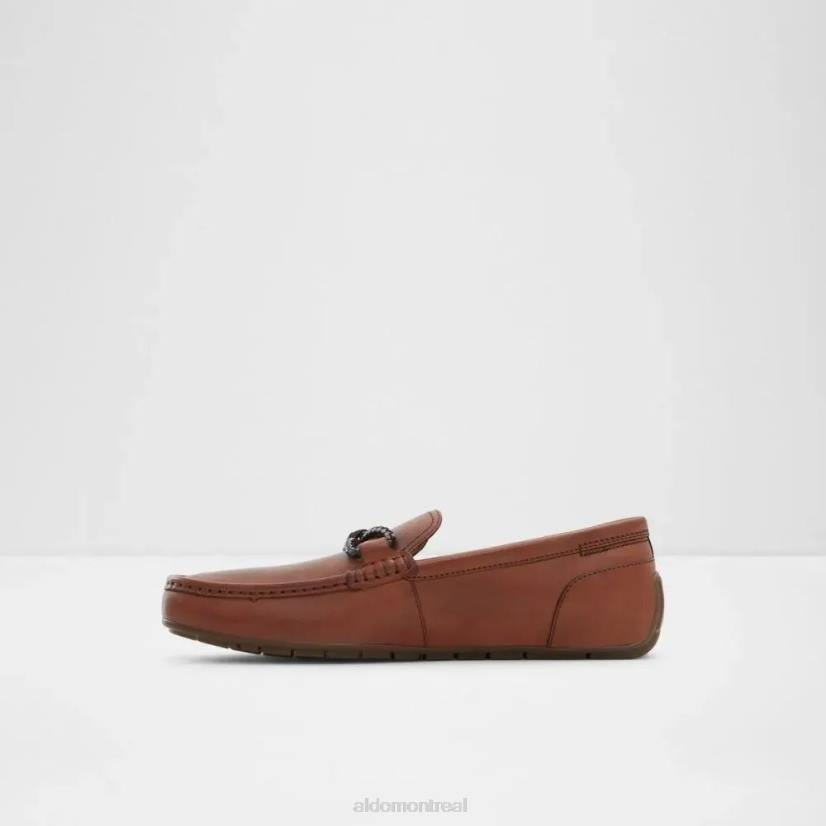 Aldo france VD8R6396 Aldo ambani mocassins à enfiler pour hommes à bout en amande cognac