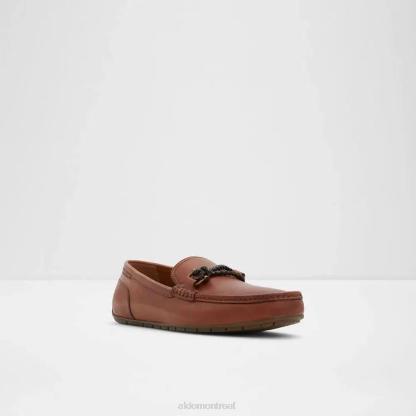 Aldo france VD8R6396 Aldo ambani mocassins à enfiler pour hommes à bout en amande cognac