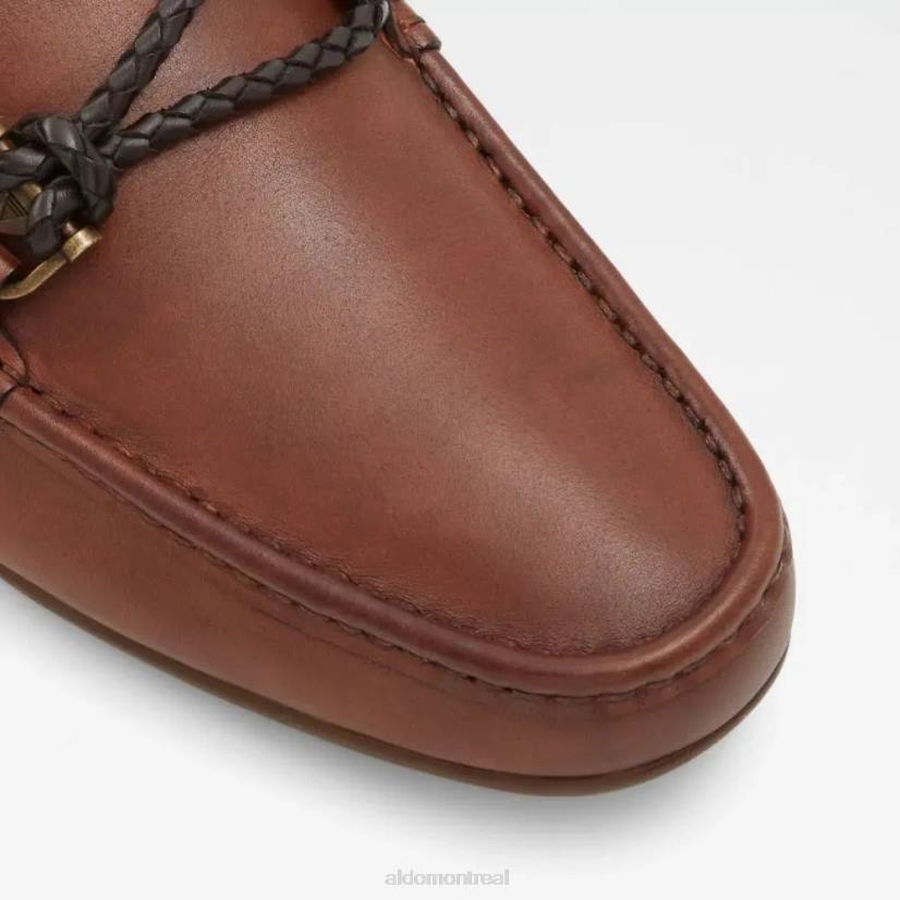 Aldo france VD8R6396 Aldo ambani mocassins à enfiler pour hommes à bout en amande cognac