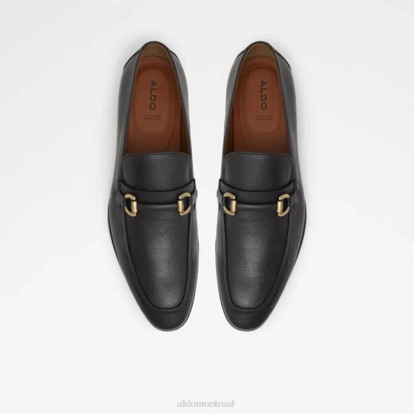 Aldo france VD8R6416 Aldo mocassins à enfiler à bout en amande pour hommes jijaws noirs