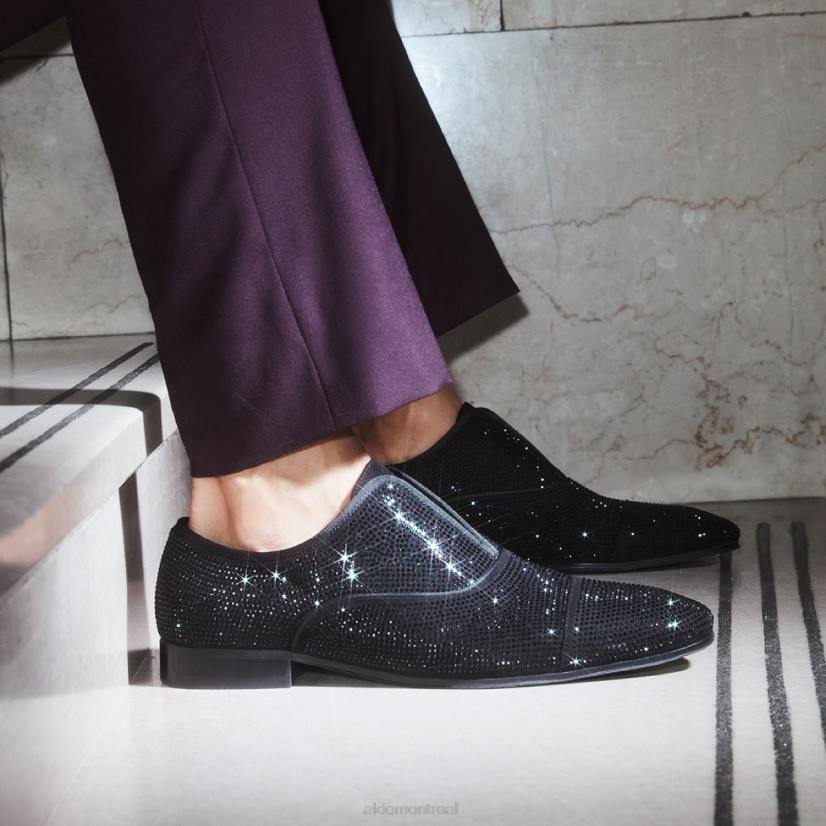 Aldo france chaussures homme VD8R11023 Aldo bolivar mocassin le noir textile brillant mode