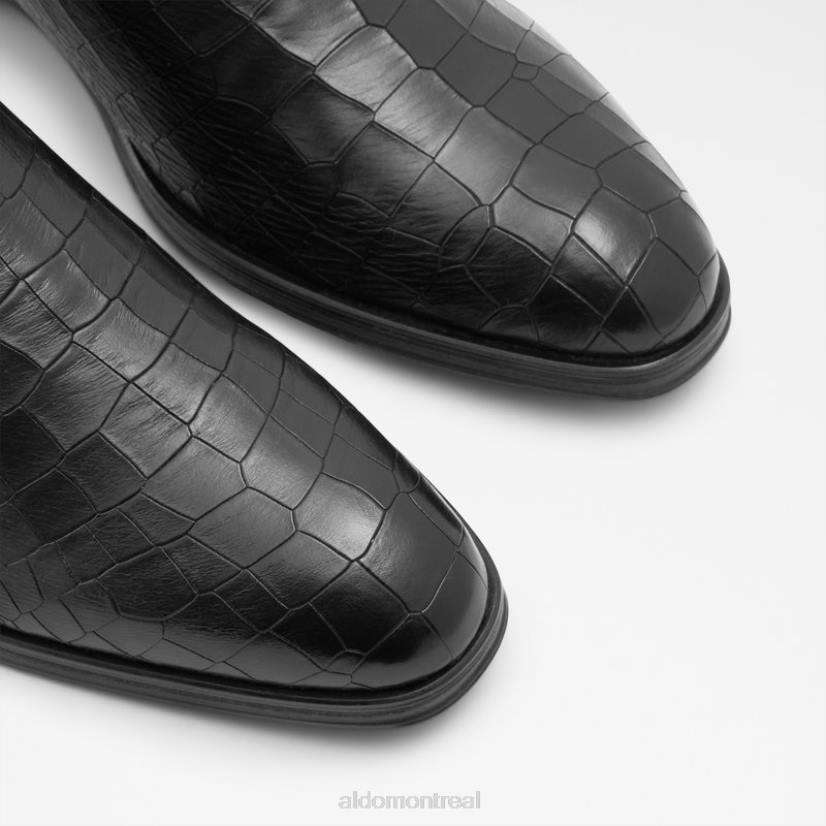 Aldo footwear sale VD8R1930 Aldo mode cuir noir lisse Druven