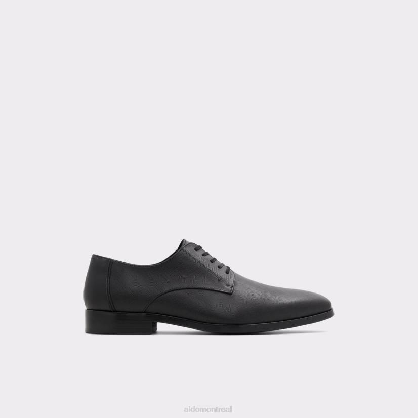Aldo france chaussures homme VD8R4448 Aldo Chaussure derby Montecassino en cuir noir gaufré à la mode, nouvelle collection
