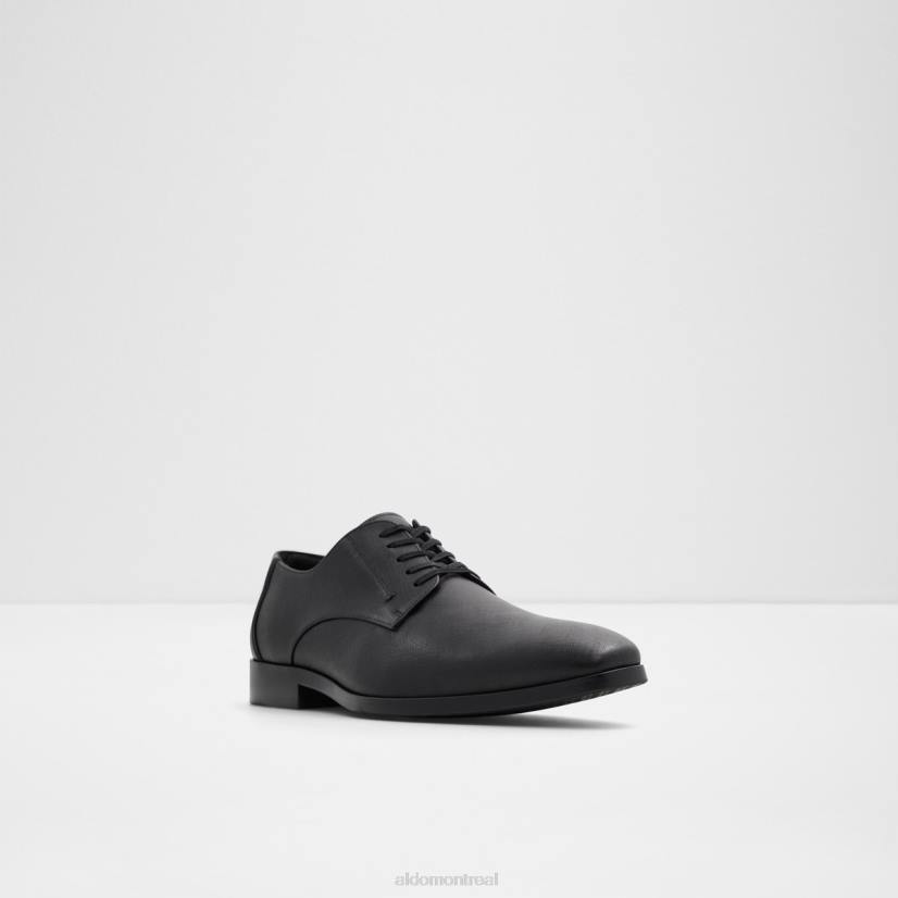 Aldo france chaussures homme VD8R4448 Aldo Chaussure derby Montecassino en cuir noir gaufré à la mode, nouvelle collection