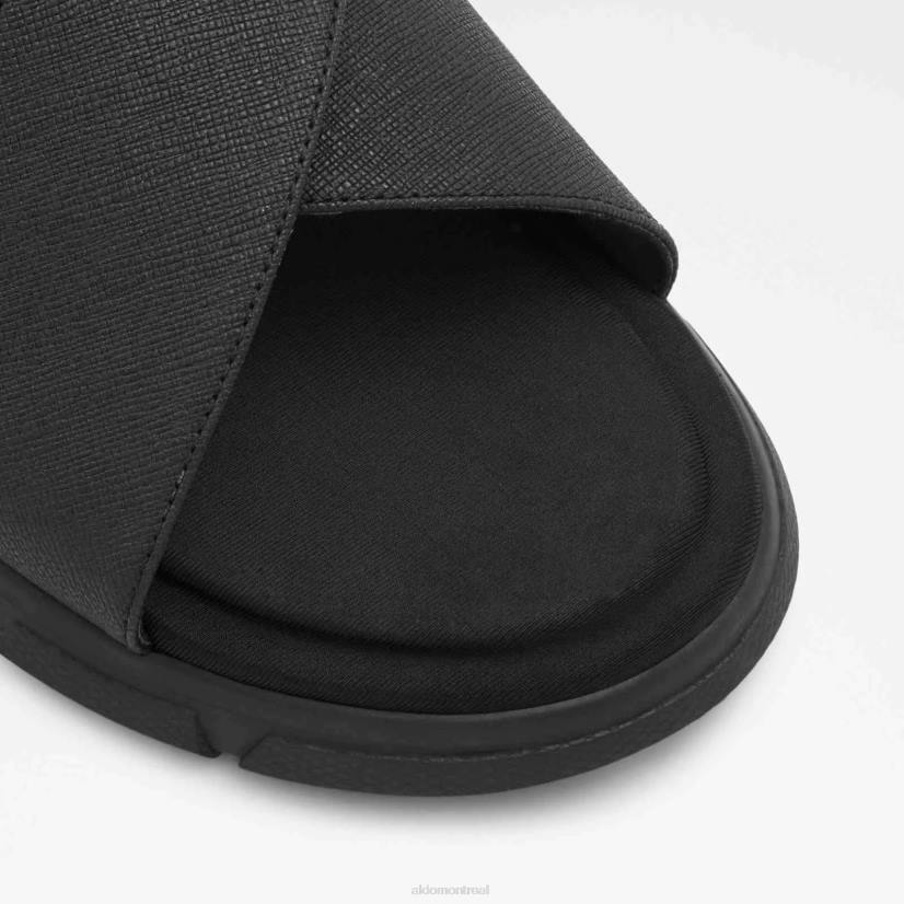 Aldo footwear sale VD8R3005 Aldo sandales plates strappo noires à la mode