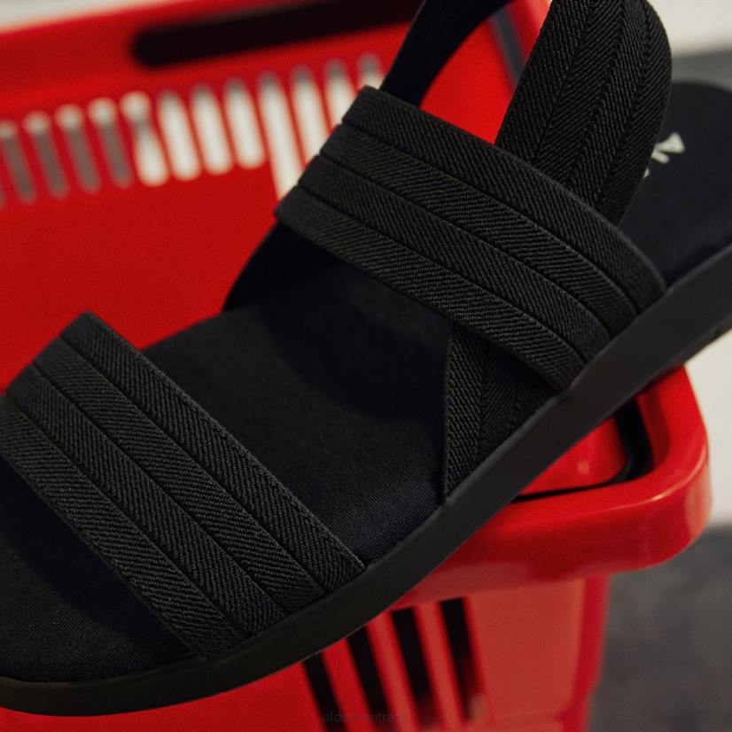 Aldo france VD8R11121 Aldo fashion reposa sandale plate à bride arrière élastique textile noir