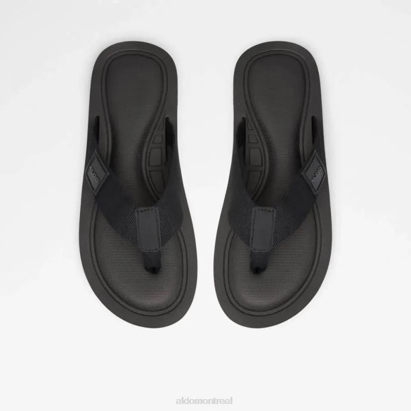 Aldo france VD8R5601 Aldo tengen sandales tongs plates pour hommes mode noir