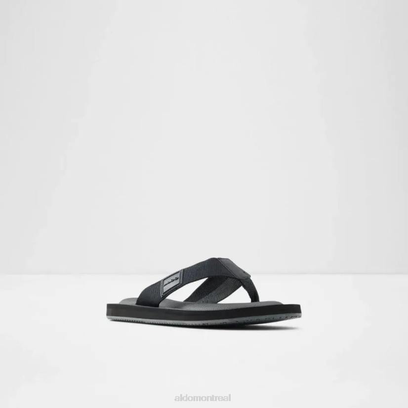Aldo france VD8R5601 Aldo tengen sandales tongs plates pour hommes mode noir