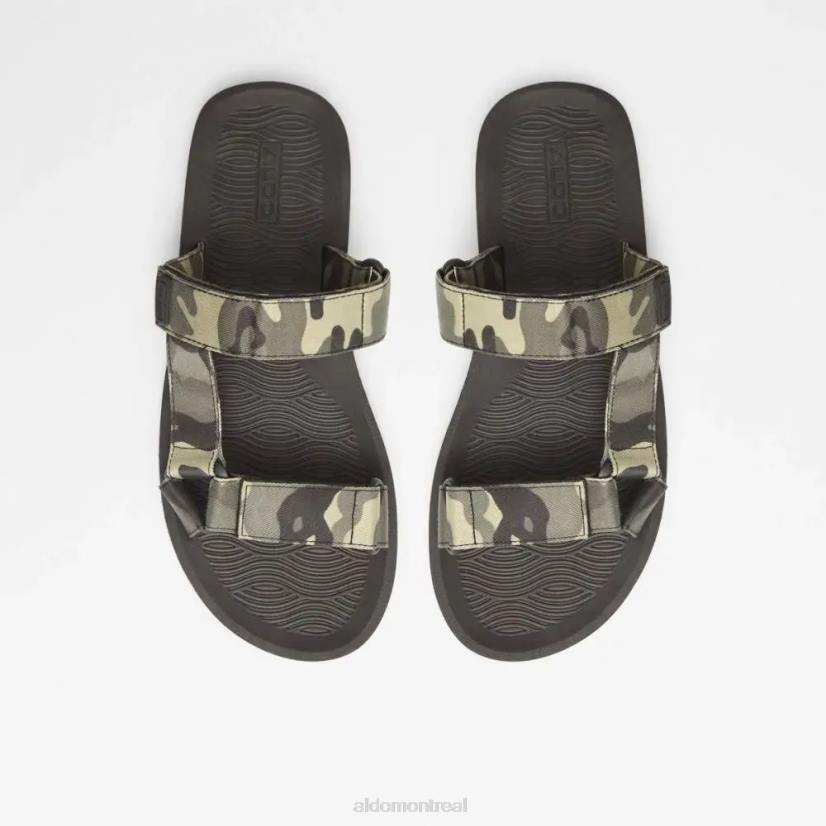 Aldo france VD8R5606 Aldo Keylar – sandales plates et décontractées pour hommes, à la mode, ouvertes, noires