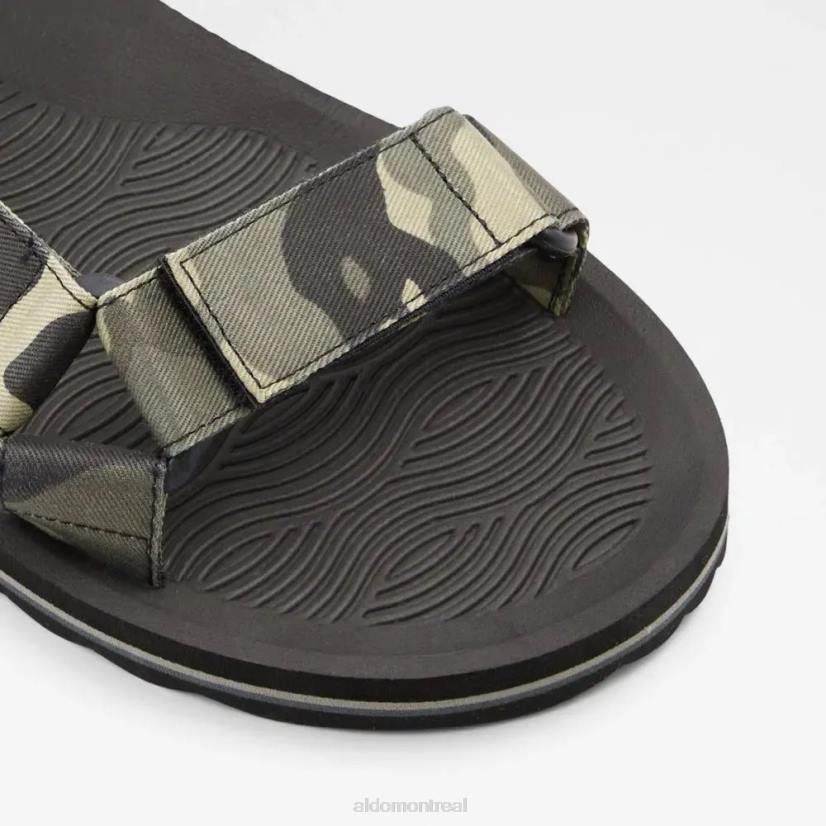 Aldo france VD8R5606 Aldo Keylar – sandales plates et décontractées pour hommes, à la mode, ouvertes, noires