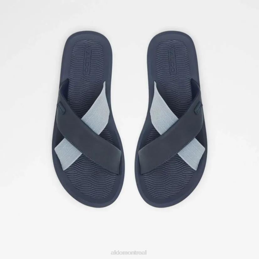 Aldo france VD8R6446 Aldo inderpaul sandale plate à glissière pour hommes mode marine
