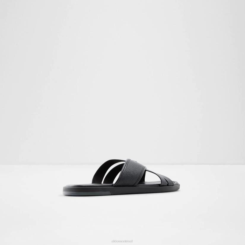 Aldo france chaussures homme VD8R3018 Aldo sandales plates livne noires à la mode