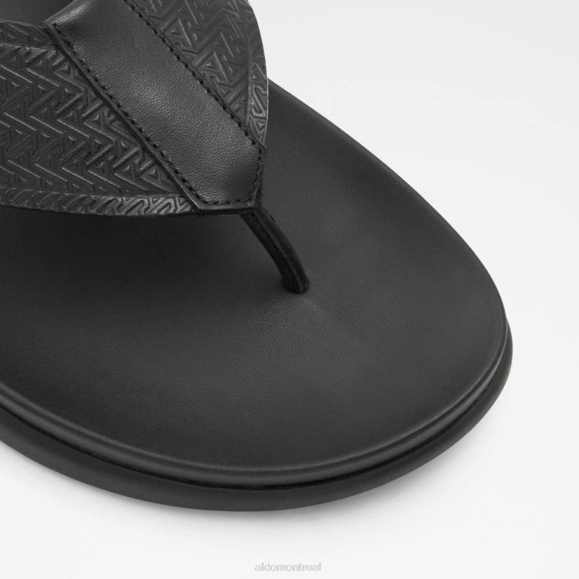 Aldo france sac VD8R4642 Aldo afuthien tongs mode cuir noir gaufré