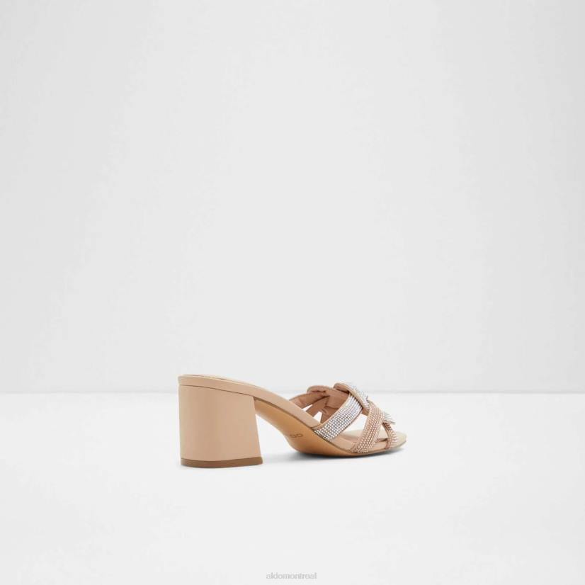 Aldo france chaussures homme VD8R2428 Aldo sandales à talons hauts de mode rose à enfiler