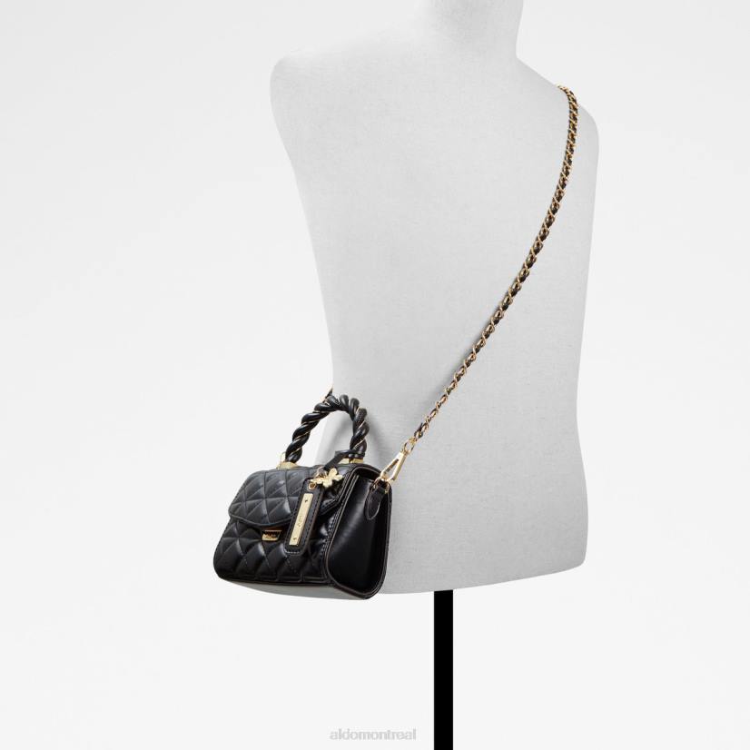 Aldo france sac VD8R6592 Aldo sac à poignée supérieure à rubans de mode noirs